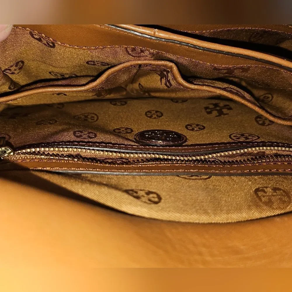 Tory Burch Leather Saddle Bag